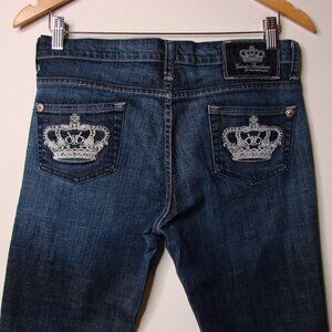 Victoria Beckham for Rock & Republic Bootcut Jeans Flare Dark Wash Tall Size 29